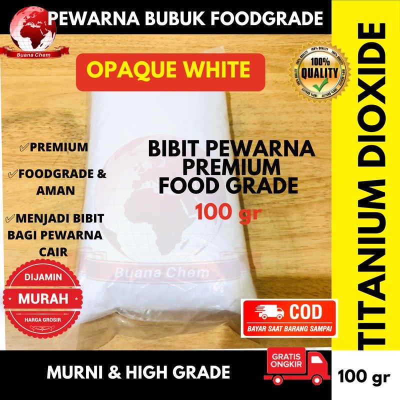 Jual Titanium Dioxide Food Grade 100GR/ Opaque White / Pewarna Makanan ...