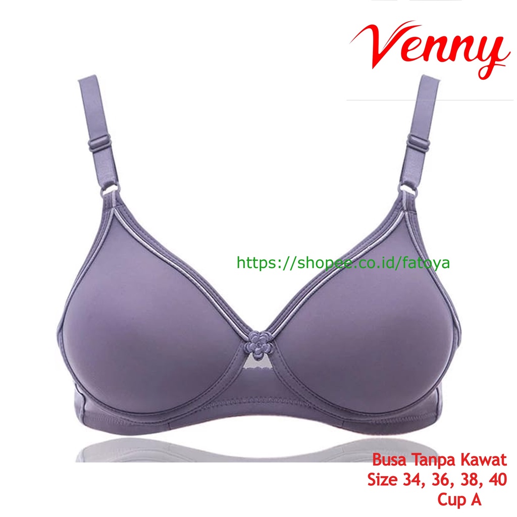 VENNY Bra BH Busa Tanpa Kawat Cup A Size 34 - 40