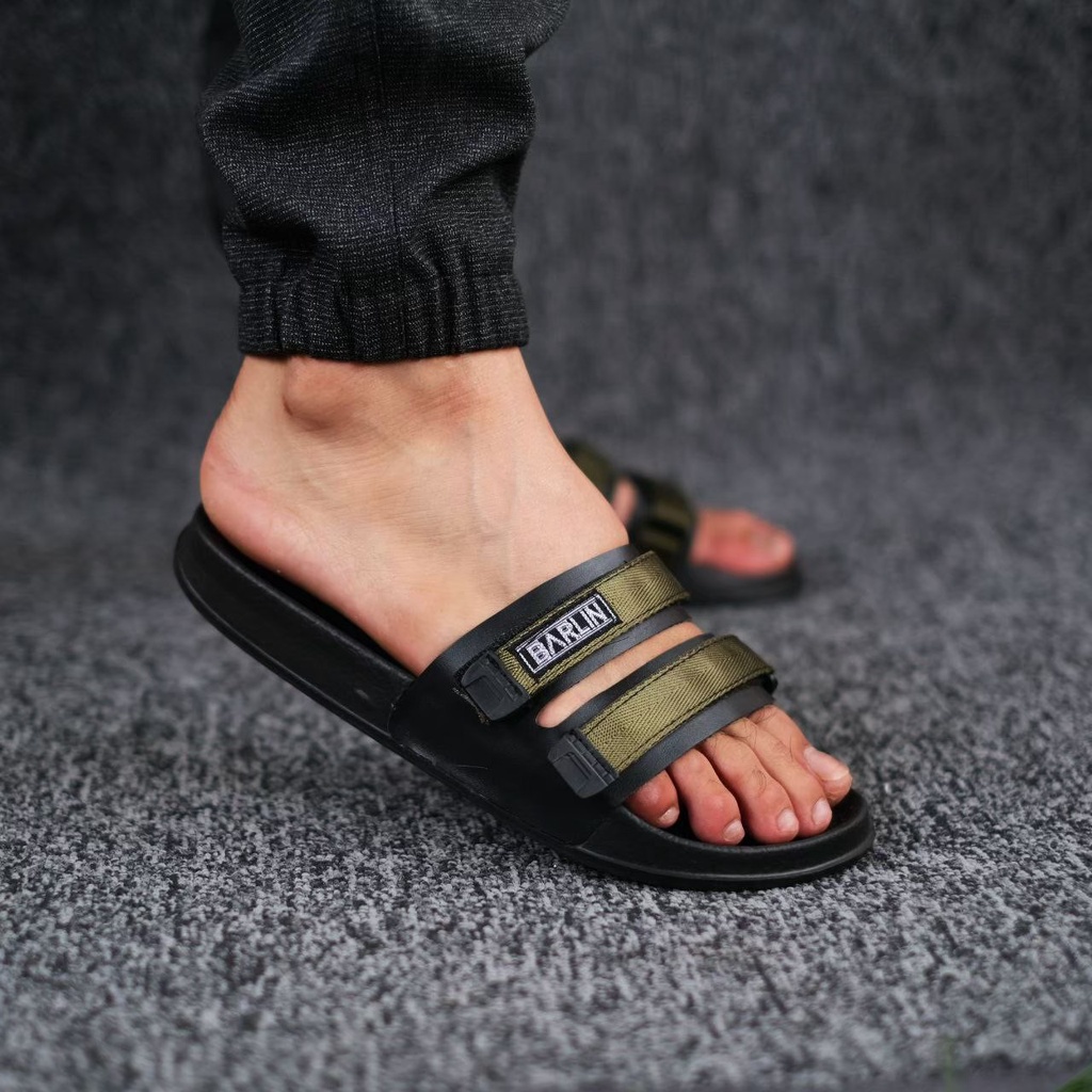 SANDAL SLIDE PRIA DEWASA SANTAI PRIA MINING BARLIN 1314 KANVAS PREMIUM ASLI ORIGINAL CASUAL 100% PRIA KERJA KANTOR NYAMAN || SANDAL SLOP PRIA INDIAN TERBARU LEBARAN 2022