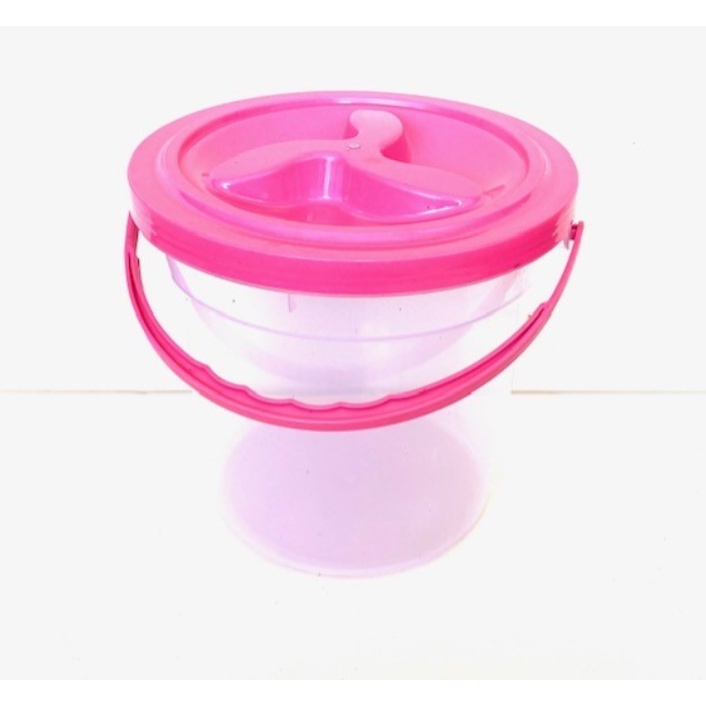 PAKET HEMAT - Toples Bundar 5 Liter 10 Liter Gagang Toples Plastik Bundar Gagang Toples Kerupuk