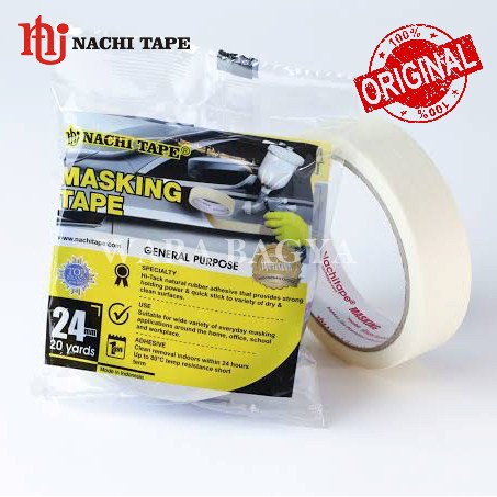 

Lakban Kertas Isolasi Masking Tape Nachi Tape 24mm