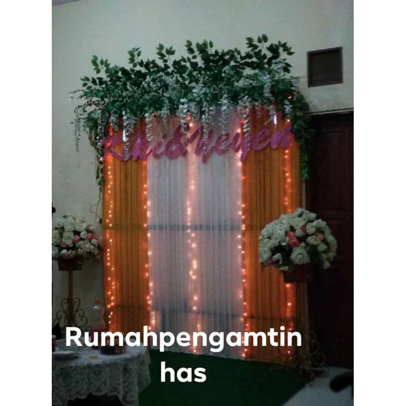 Buket Bunga Daun Rambat Plastik wisteria Ready Makassar
