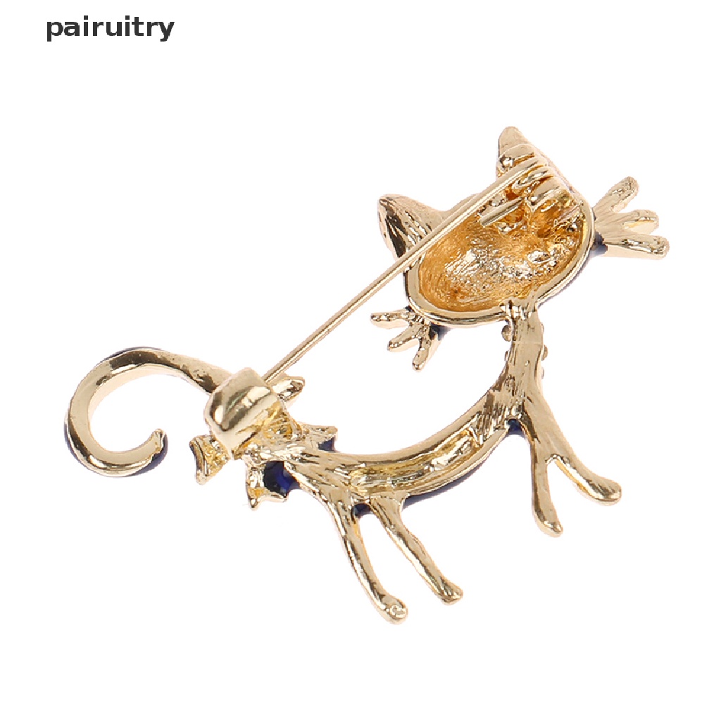 Bros Pin Bentuk Kucing Biru Gaya Kasual Untuk Wanita