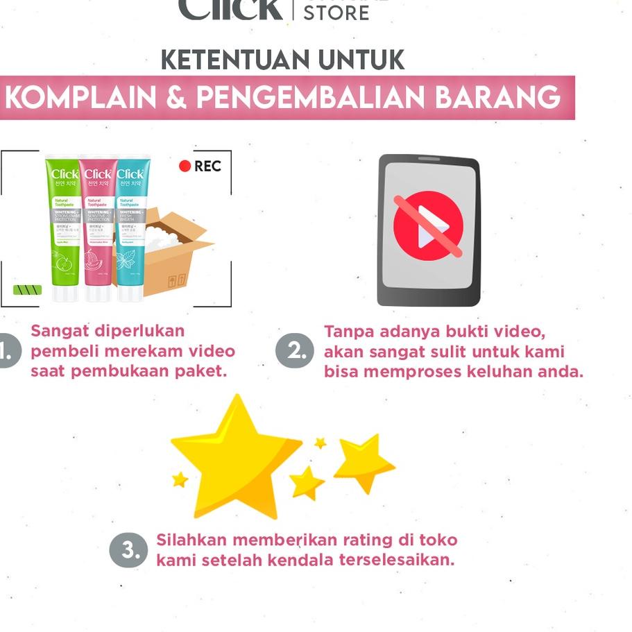 Click Natural Toothpaste Whitening + Bacteria Fighter