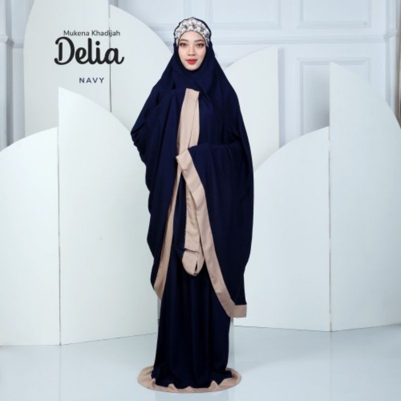Mukena Rayon Khadijah Delia KhadijahLabel (Navy)
