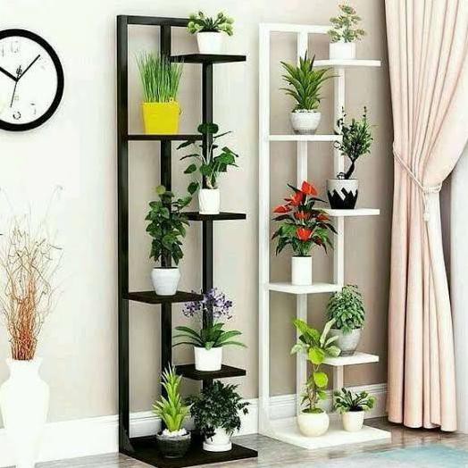 Rak Bunga Besi Minimalis - Putih Barbadosshop4