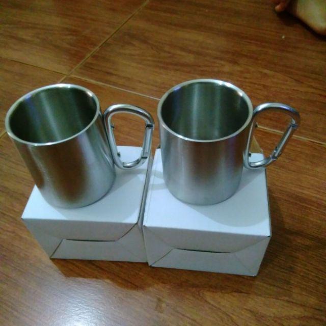 Gelas Carabiner Stainless Steel Gelas Camping Outdoor