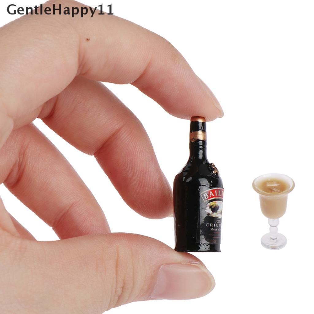 Gentlehappy Mainan Miniatur Botol Wine Skala 1: 12 Untuk Aksesoris Rumah Boneka