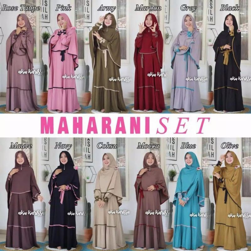 GAMIS SYAR'I MAHARANI SET / BAJU MUSLIM JUMBO