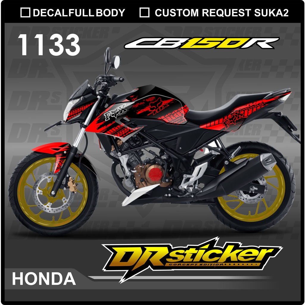 Decal Ful Body Cb150R New 2016 2017 2018 Desain - Dekal Sticker Cb150R New Desain Fox