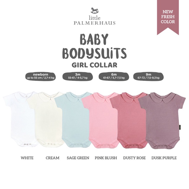 Little Palmerhaus COLLAR Baby Bodysuit / Jumper Kerah Anak Boy / Girl Jumper pendek