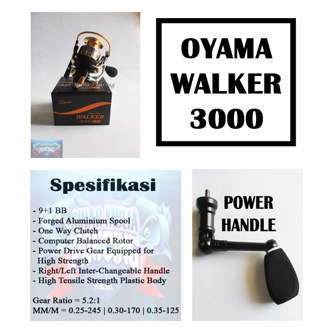 REEL SPINNING OYAMA WALKER 3000, 4000, 5000 [SPESIFIKASI CEK FOTO]