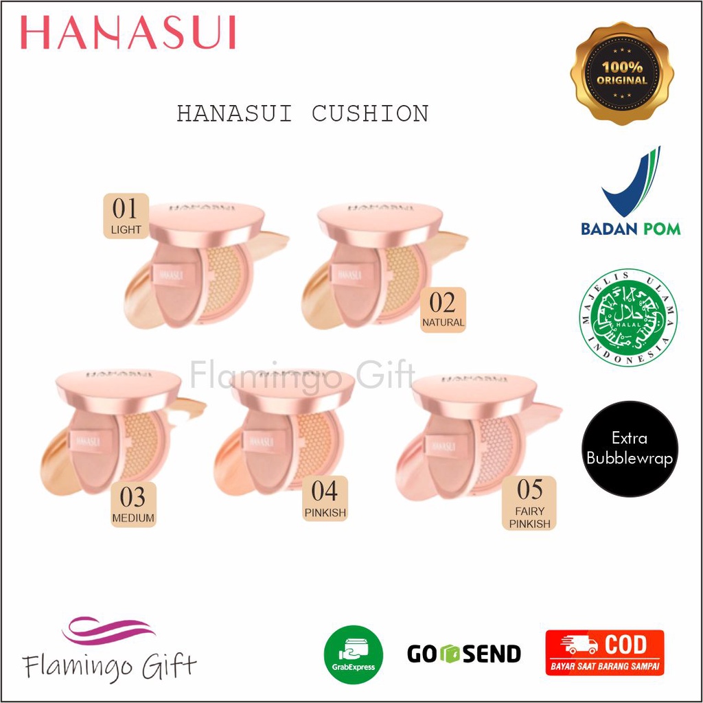 HANASUI Serum Cushion 15g | Foundation | Flawless | Natural Dewy Finish | Perfect Coverage | BPOM