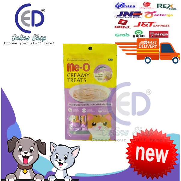 MAKANAN KUCING MEO CREAMY TREATS SCALLOP 60GR