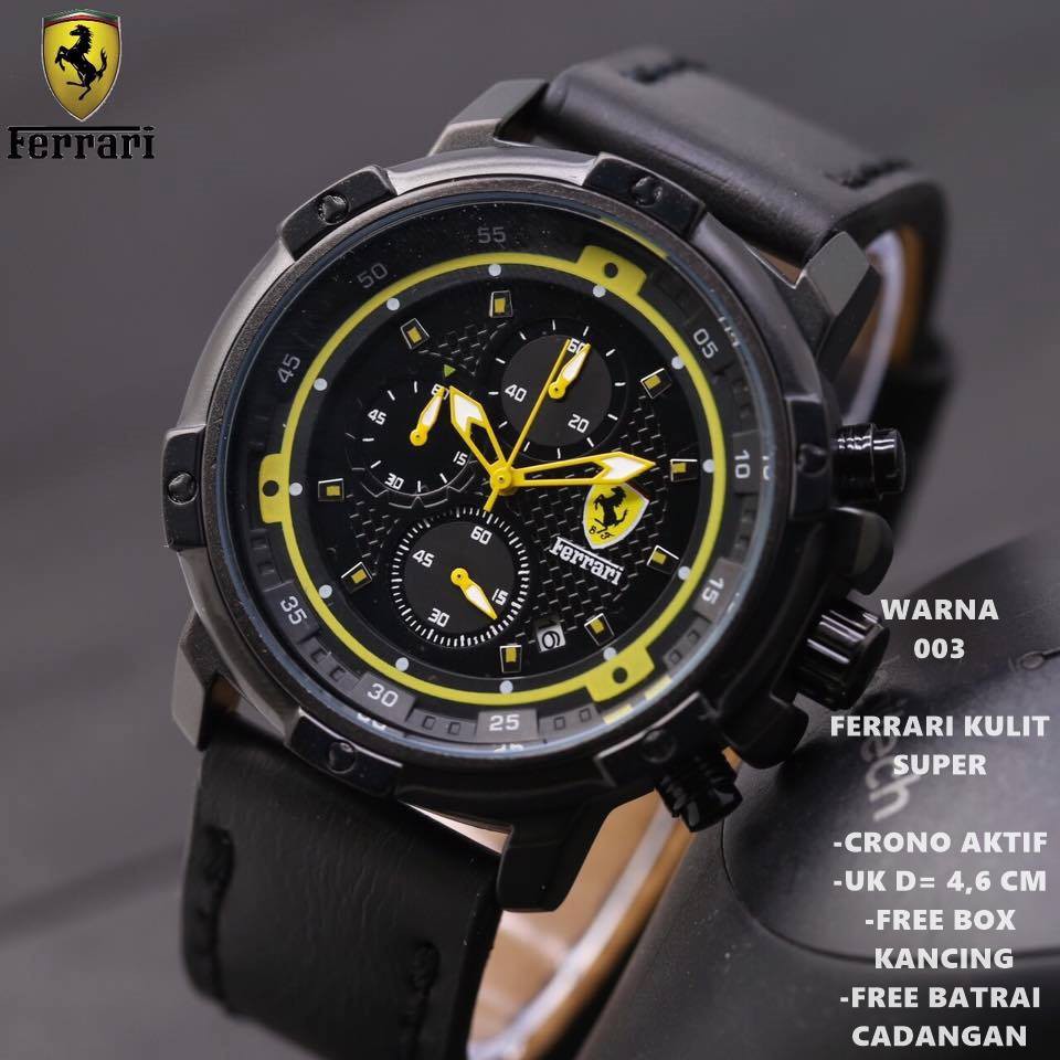 FERRARI KULIT SUPER UK D=4,6CM JAM TANGAN PRIA