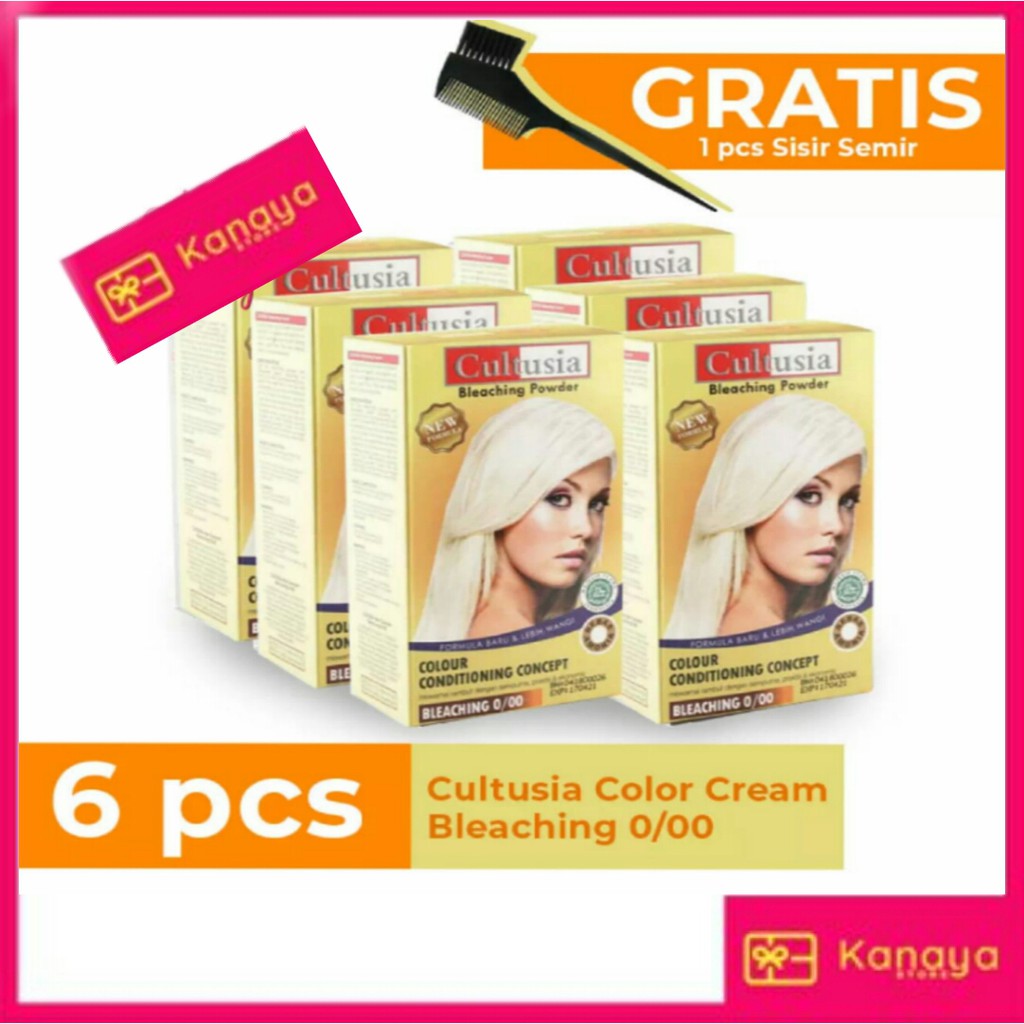 (BISA COD) Paket Cultusia Bleaching isi 6 pcs - Semir Rambut Bleaching 30ml