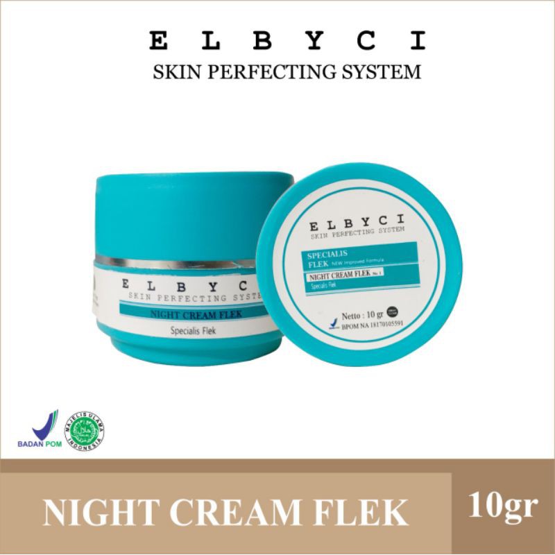 ELBYCI SKINCARE NIGHT CREAM FLEK (MENGATASI FLEK MEMBANDEL, MENCERAHKAN, MENGANGKAT SEL KULIT MATI)