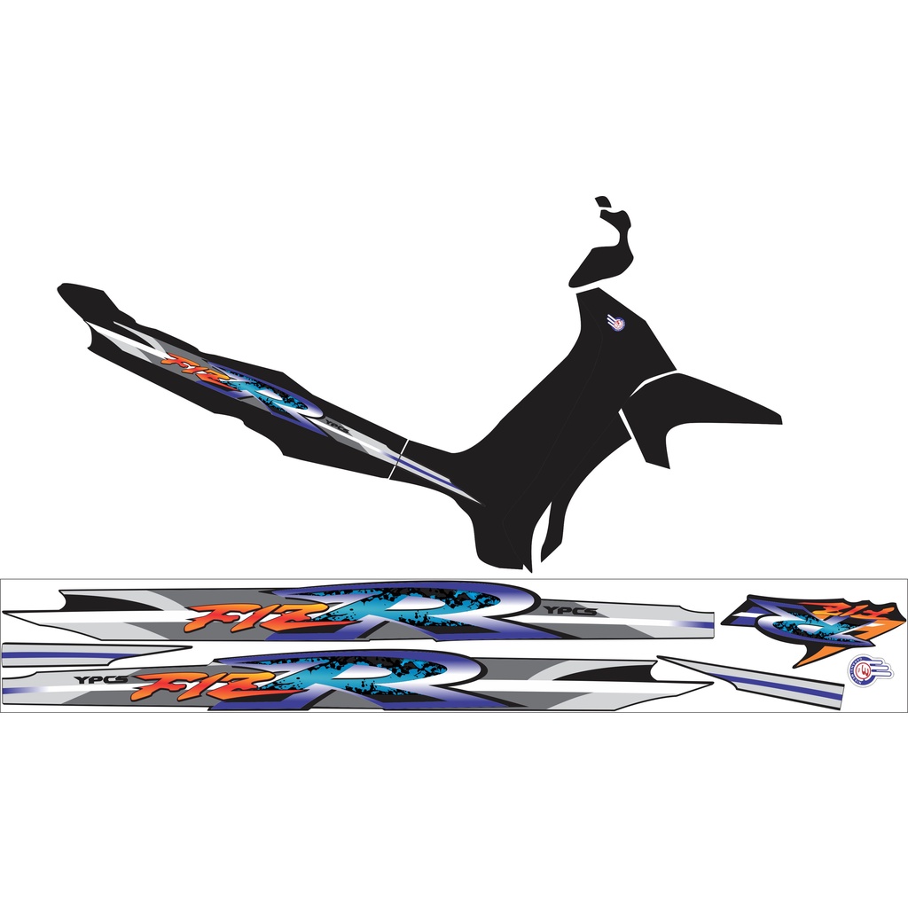 striping stiker lis variasi f1zr fiz r bc3 ungu hitam kuning