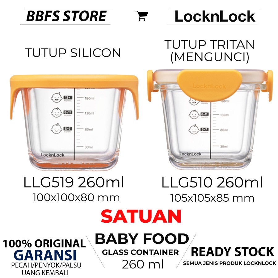 Lock n Lock Baby Food Container 260ml 1pc SATUAN