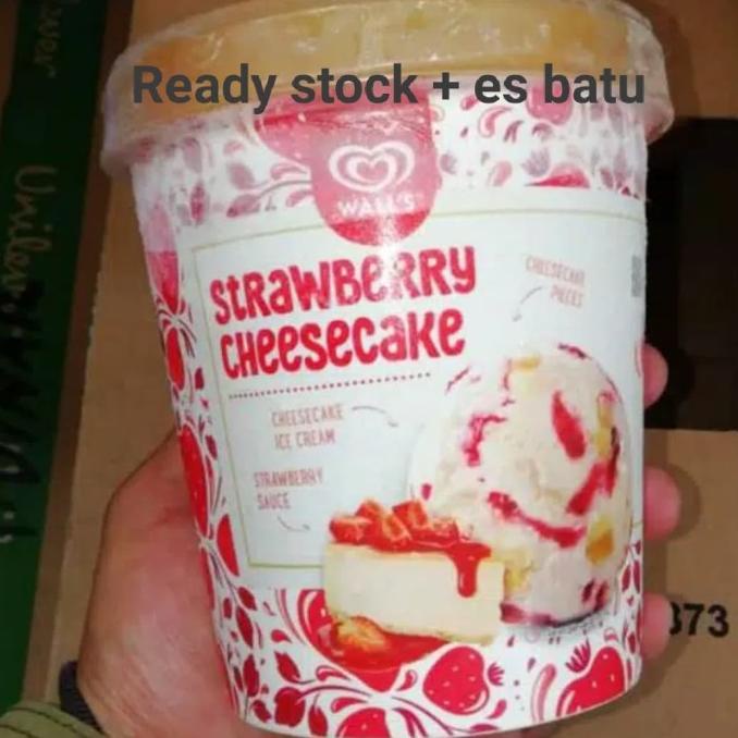 Jual Eskrim Icecream Legendaris Strawberry Cheesecake Walls 750ml Shopee Indonesia 