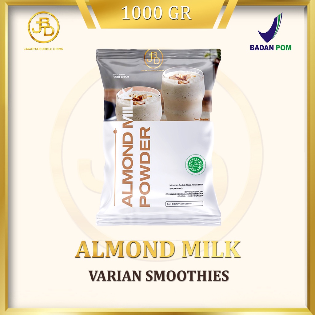 Bubuk Minuman Premium ALMOND MILK -Jakarta Bubble Drink | BPOM&amp;HALAL