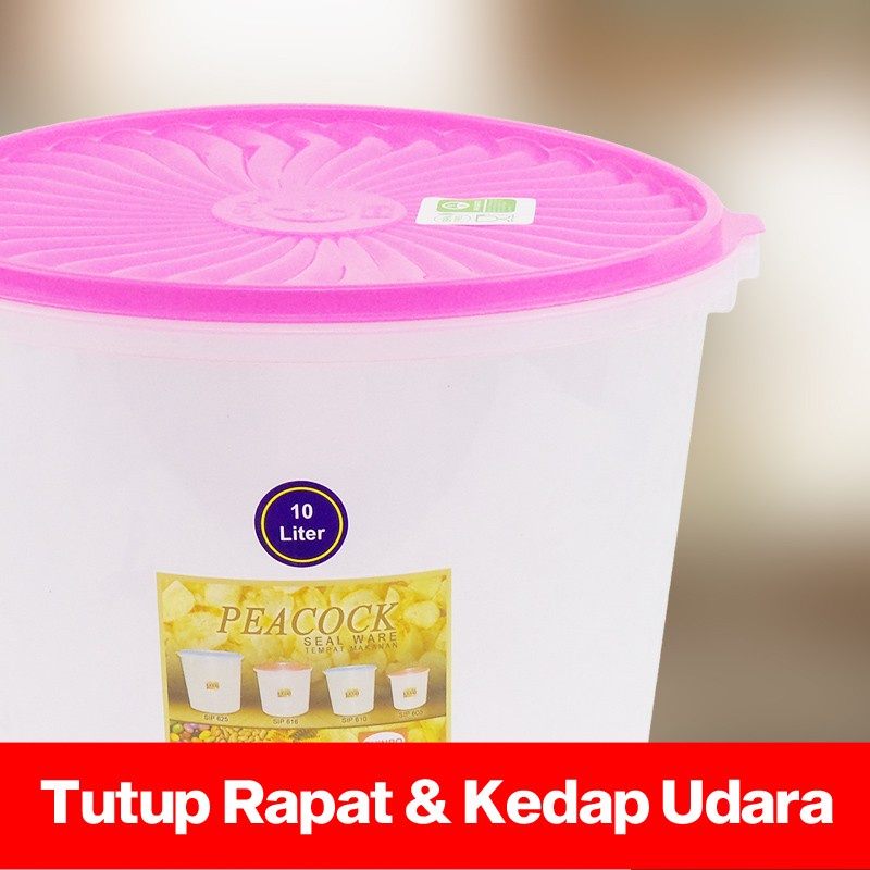 Toples Plastik Shinpo - Toples Kerupuk - Toples Plastik 10 Liter - Toples Kerupuk - Toples Bulat