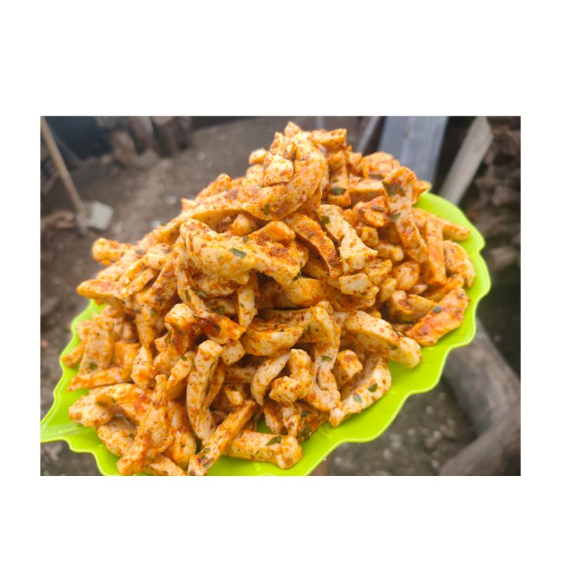 

Basreng daun jeruk/Basreng Viral/Basreng Kekinian/Cemilan Pedas/Cemilan kering