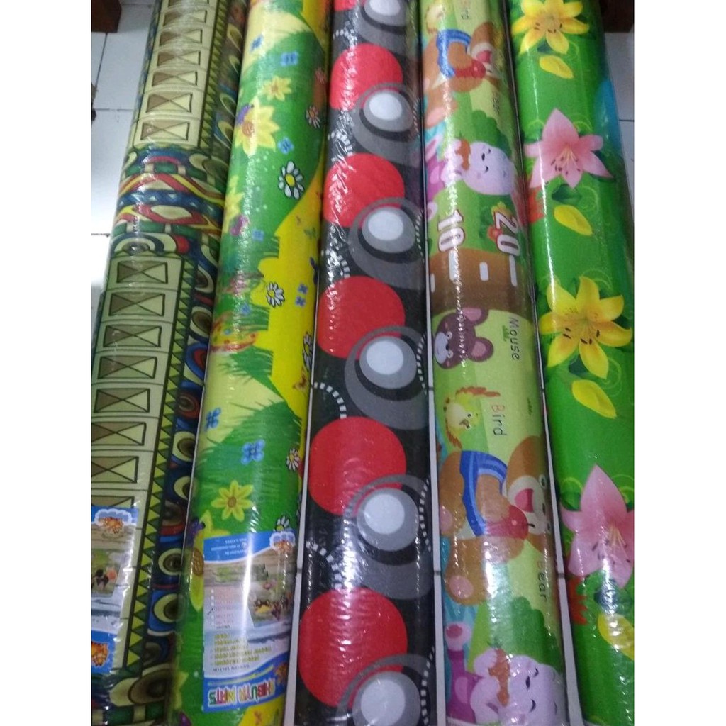 karpet spons tikar motif bolak balik 5mm 180x180