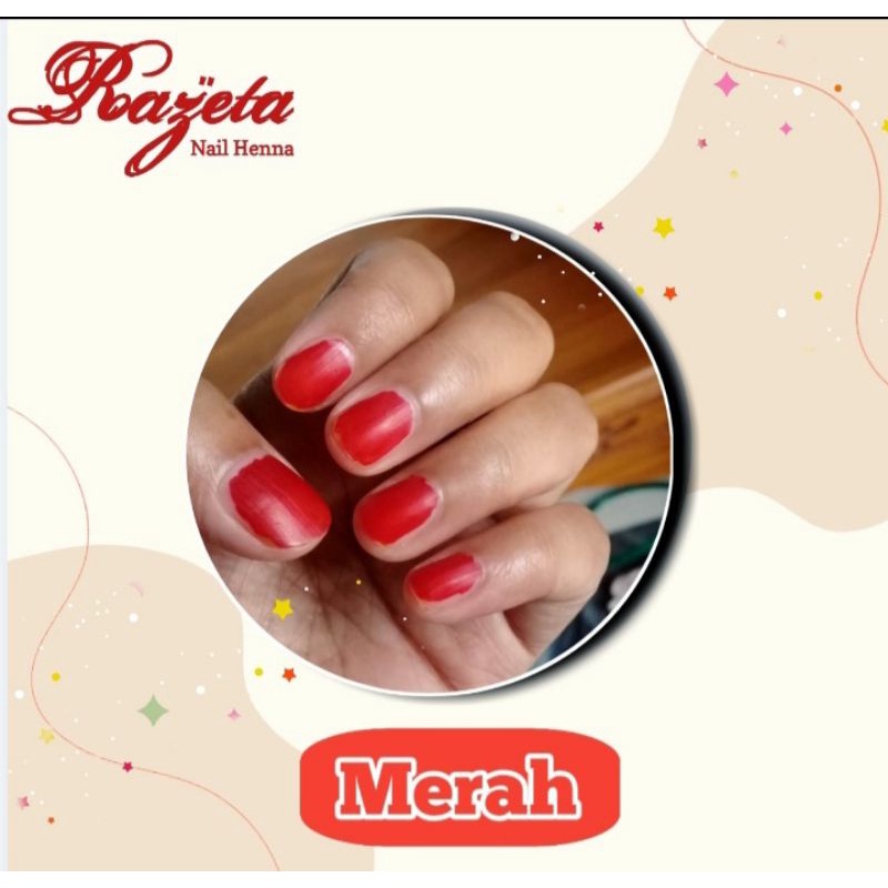 Kutek Henna Muslimah / Razeta nail henna/ kutek awet / kutek halal sah buat sholat