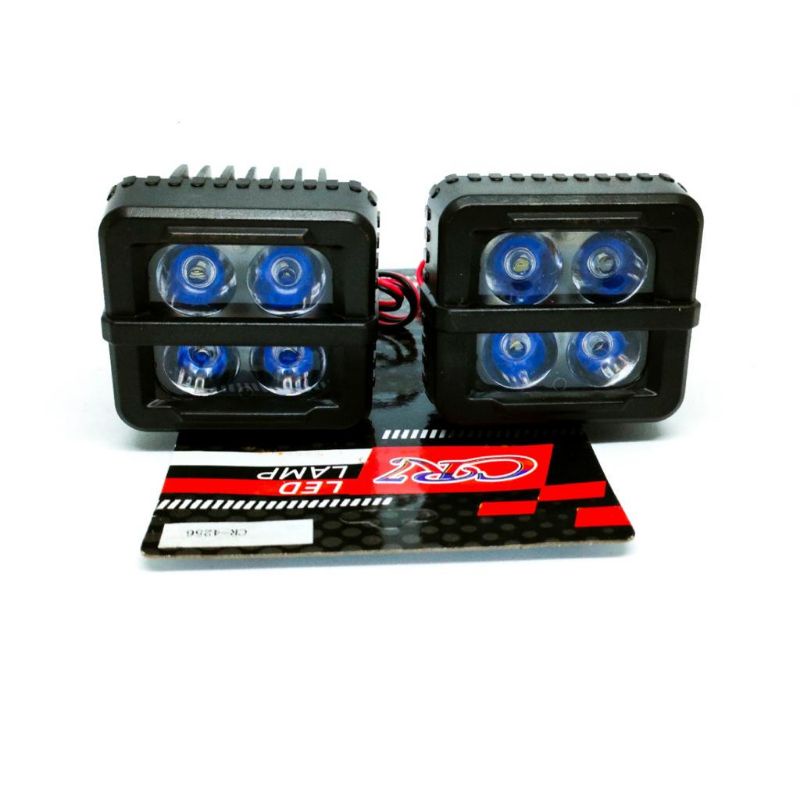 promo 2pcs lampu tembak led 6 16 24 mata sorot fokus Putih Terang dan 3 senja UNIVELSAR bisa buat semua motor [ HARGA 2 PCS]