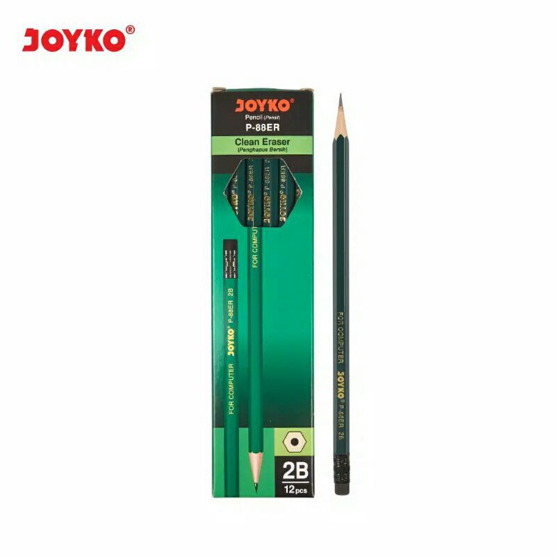 

Pensil 2B P-88ER Joyko Dengan Penghapus Per Lusin