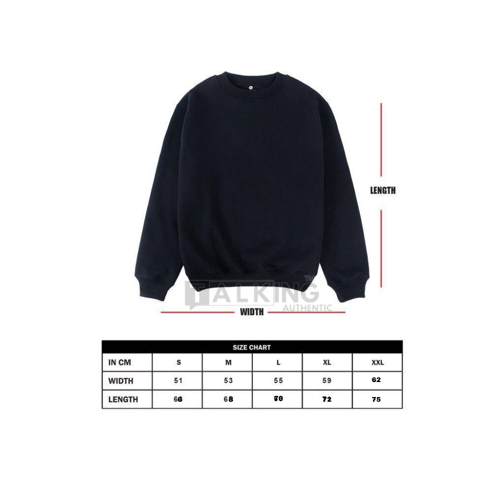 Talking Sweater Pria Distro Putih Crewneck Oversize Wanita Switer Krunek Street Style Bigsize