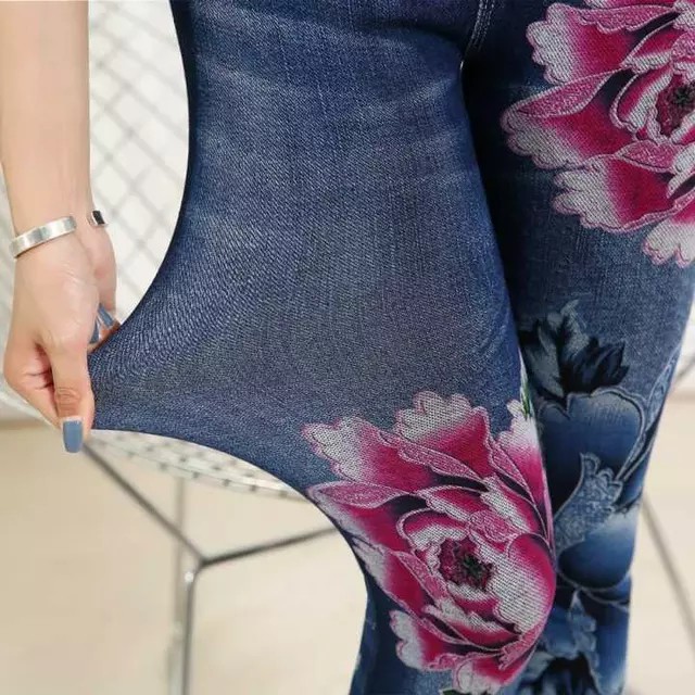 Koleksi Legging Jeans BUNGA / legging Bunga Wanita / Leging wanita / lejing wanita import premium