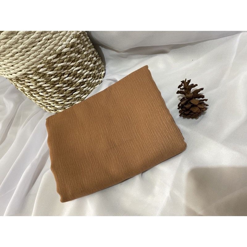 Jilbab segi empat Cornskin Premium Jahit Tepi/ Jilbab Serat Jagung / CORNSKIN-Mocca neci