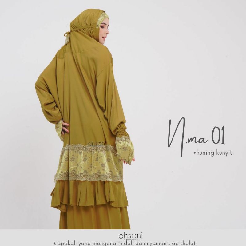 Mukena Mewah Ahsani N.ma 01 Mukena Wanita Mukena Original Ahsani  Modern Premium Jumbo Mukena Dewasa