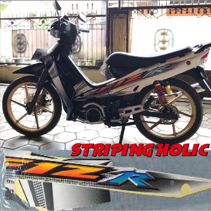 STICKER STRIPING STANDAR ORI FIZR FIZ R 2004 HITAM PUTIH