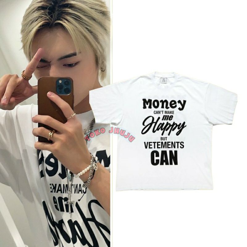 Baju Kaos Treasure Haruto style MONEY CANT MAKE ME HAPPY