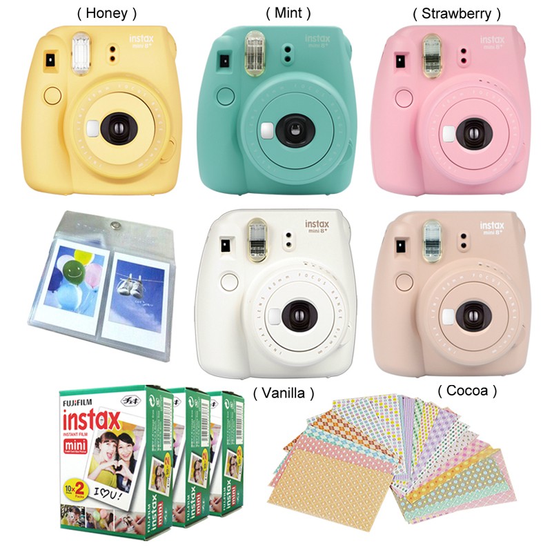 Kamera Instan Fujifilm Instax Mini 8 Dengan Album Dinding Gantungstiker Warna