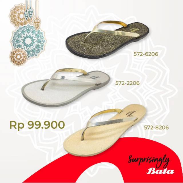 Bata 572 Sandal Jepit Dewasa Wanita / Sendal Cantik Remaja Perempuan Cewek