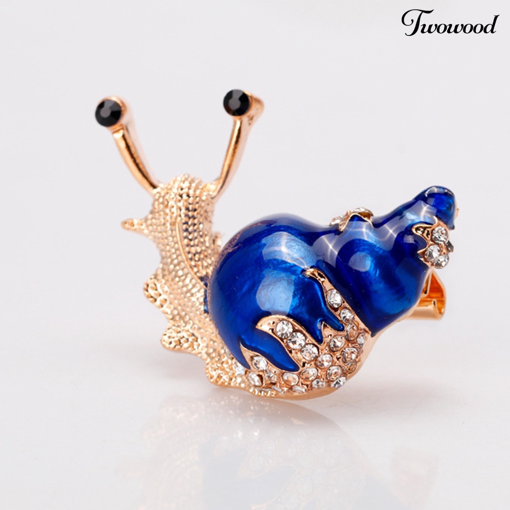 Twowood Brooch Cartoon Snail Shape Alloy Exquisite All Match Women Pin for Shirt