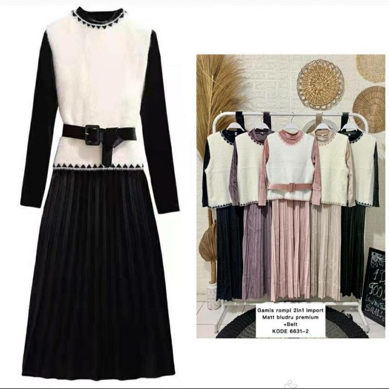 GAMIS KOREAN STYLE VELVET ROMPI PREMIUM IMPORT