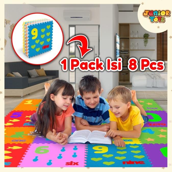 Karpet Puzzle Busa Eva Edumats Angka + Gambar