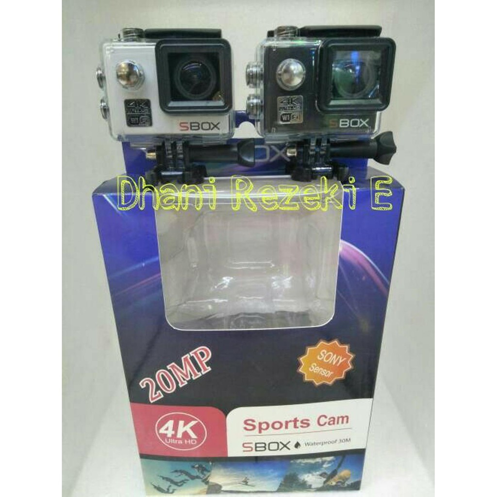 Dijual Action Camera Sport Cam SBOX 20 MP 4K Wifi Kamera Anti Air Kualitas Gopro Limited