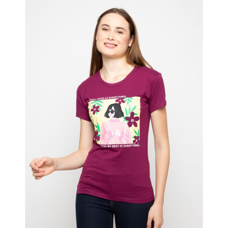 Kaos T Zone wanita lengan Pendek