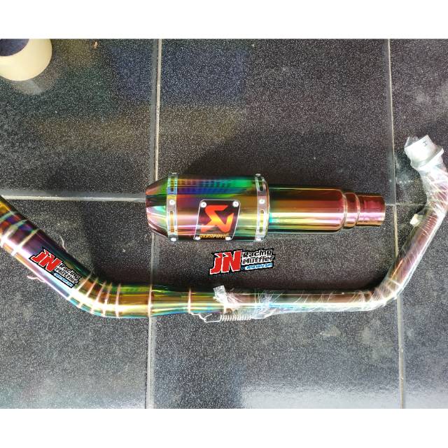 Knalpot akrapovic full pelangi