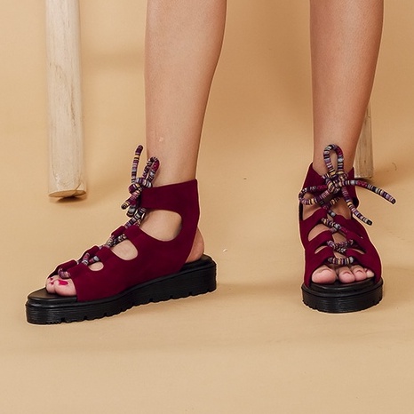 GLADIAN MAROON |ManNeedMe x FAV| Sandal Wanita Sepatu Sandal Platform ORIGINAL