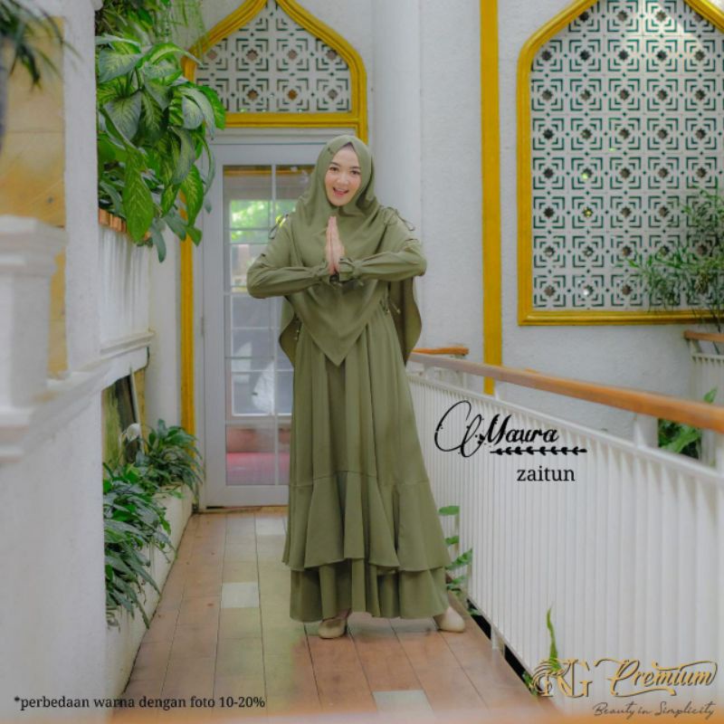 Gamis set Maura Basic dress ori original Nararya