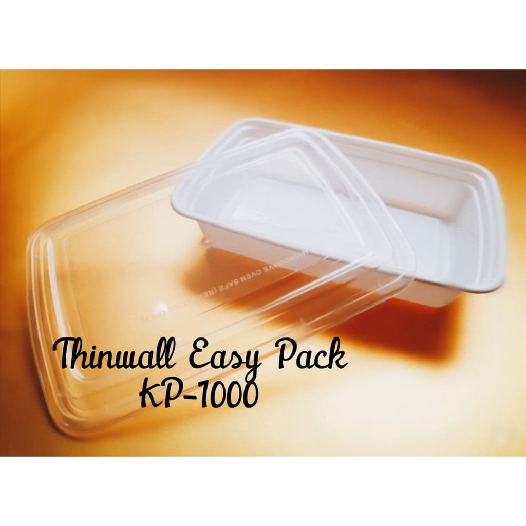 Kotak Makan Plastik KP 1000 ml /Thin Wall 1000 ml / Kotak Pasta