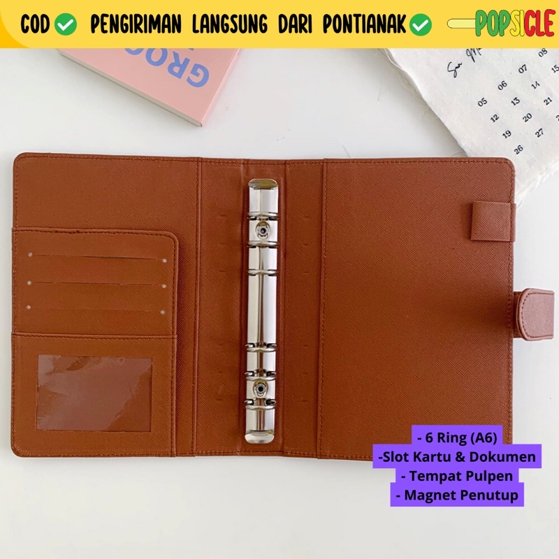 

Binder Polos Flashee Coklat A6 6 Ring Buku Agenda A6 Polos Binder Keuangan Financial Planning Book