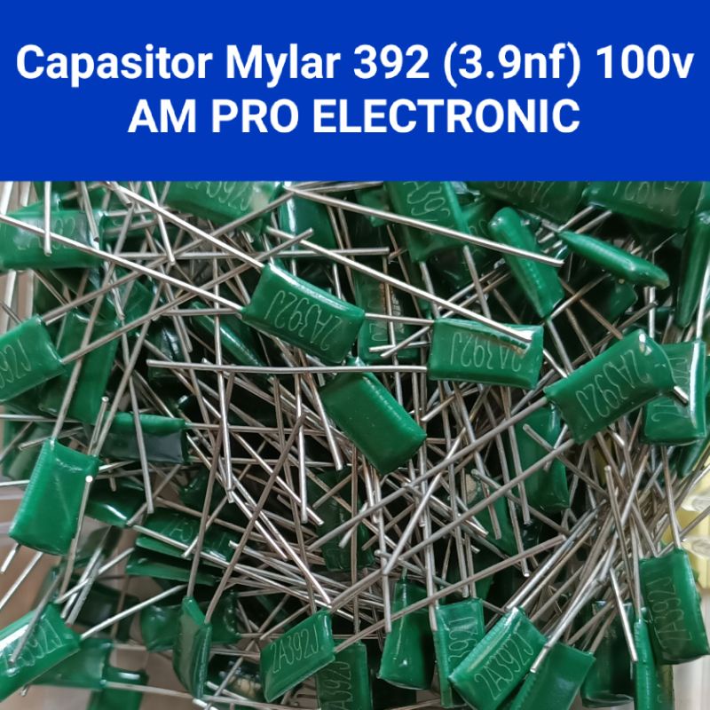 Kapasitor Milar 392 100v 3.9nf Capacitor Mylar 3n9 0.0039uf